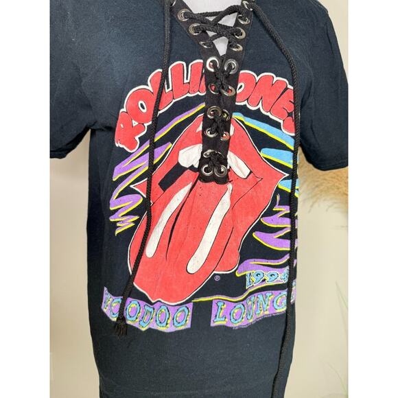 Reclaimed Vintage 1994 Rolling Stones Voodoo Lounge Rock Emo Goth Punk Womens Sm - Picture 3 of 8